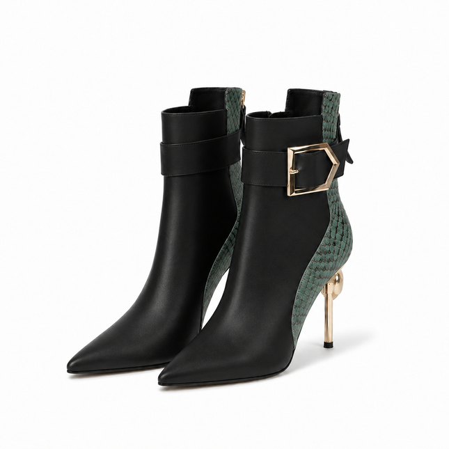 Sienna Heel (Black/Green)