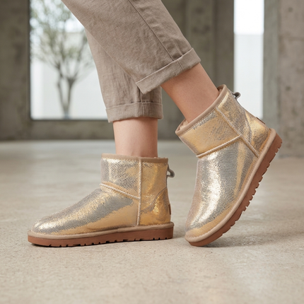 Freya Fuzzie Boot (Gold)