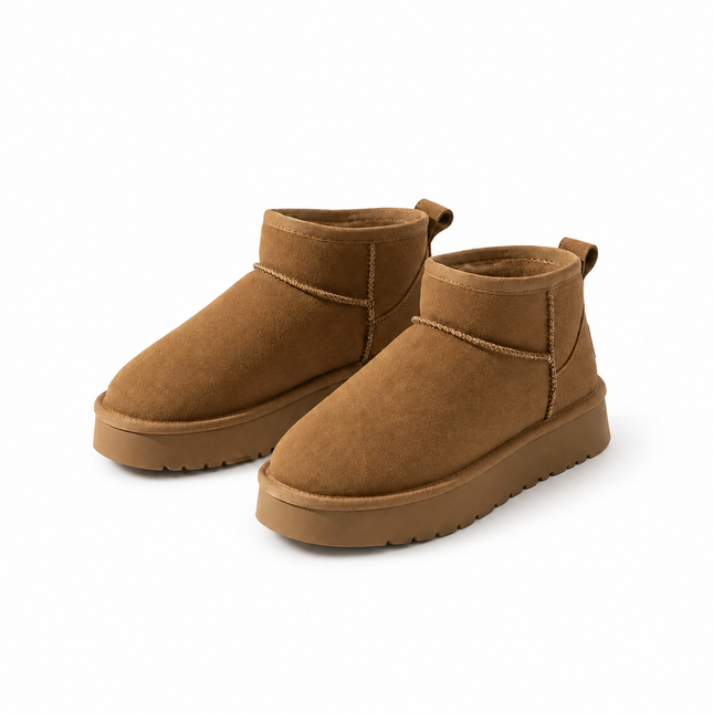 Thalia Fuzzie Boot (Brown)