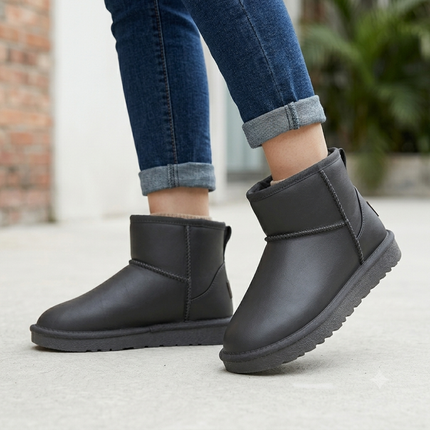 Freya Fuzzie Boot (Gray Leather)