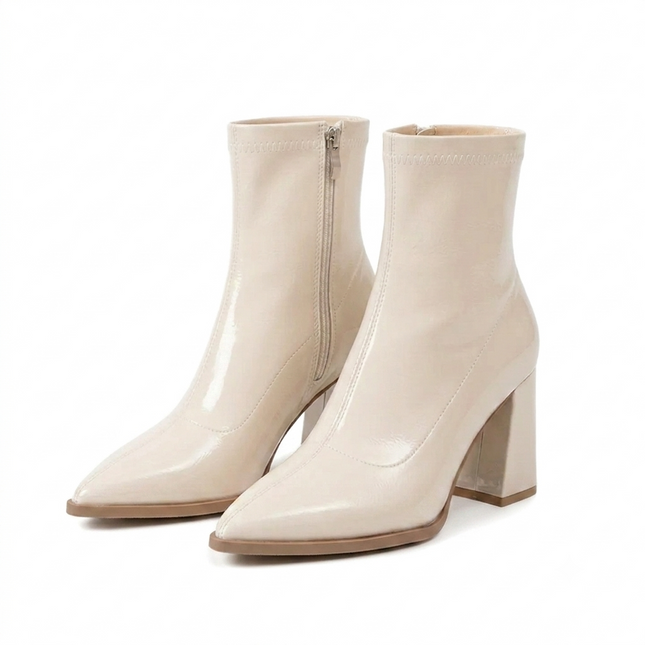 Gwendolyn Ankle Boots (Beige)