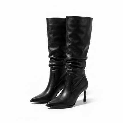 Celestia Stiletto Boots (Black)