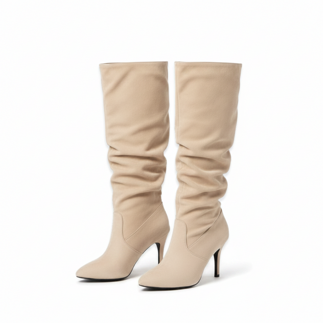 Allure Knee High Boots (Beige)
