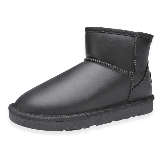 Freya Fuzzie Boot (Gray Leather)