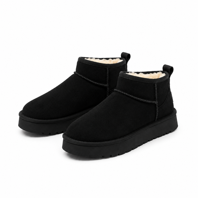 Thalia Fuzzie Boot (Black)