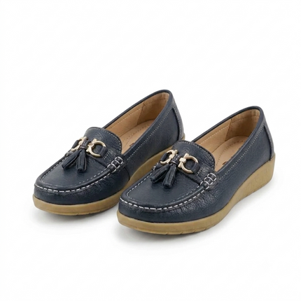 Luna Tassel Loafers (Dark Gray)