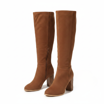Rosetta Block Heel Boots (Brown)