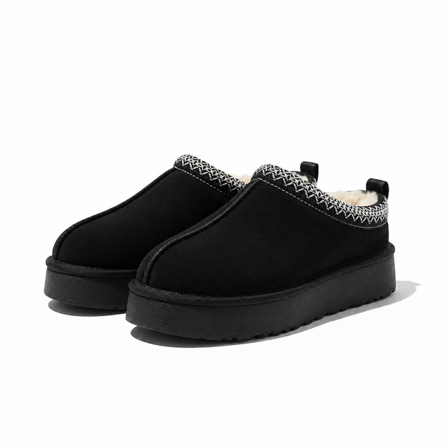 Hannah Platform Fuzzie (Black)