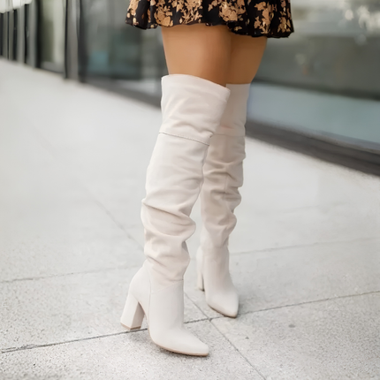 Theodora Over-Knee Boots (Brown)