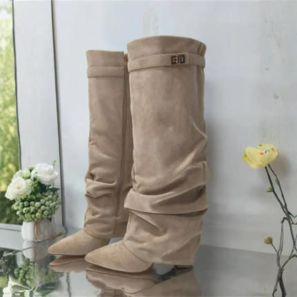 Atelier Knee-High Boots (Black PU)