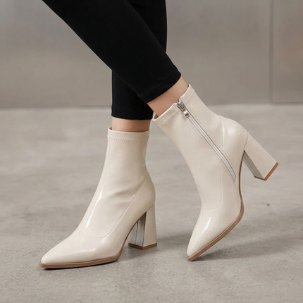 Gwendolyn Ankle Boots (Beige)