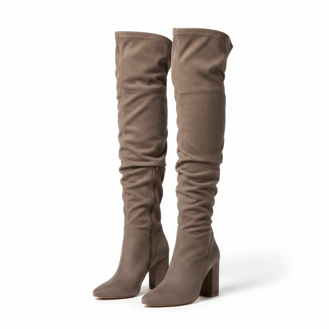 Theodora Over-Knee Boots (Brown)