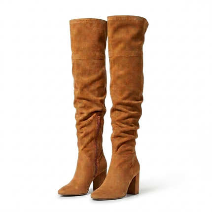 Theodora Over-Knee Boots (White)