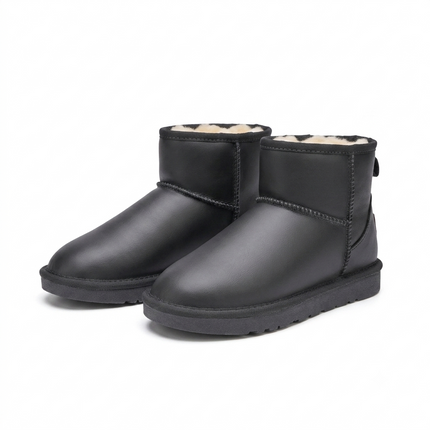 Freya Fuzzie Boot (Gray Leather)