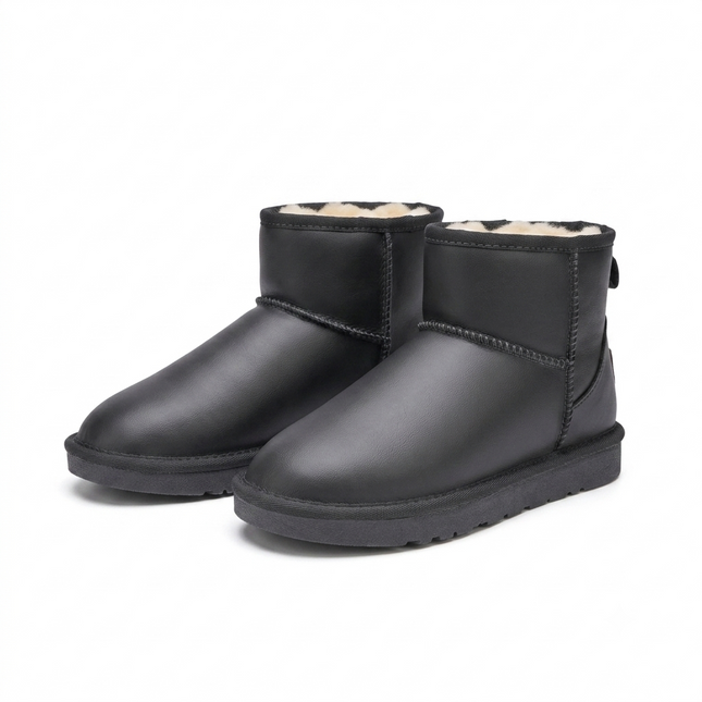 Freya Fuzzie Boot (Gray Leather)