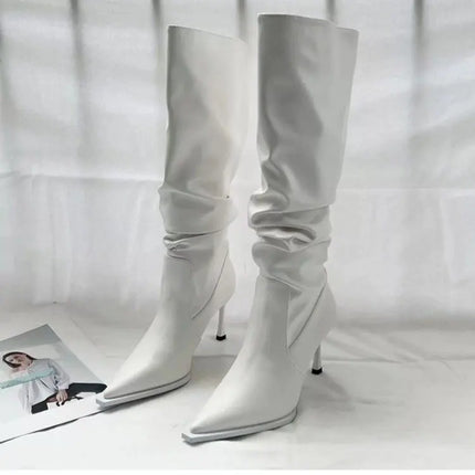 Celestia Stiletto Boots (Black)