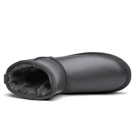 Freya Fuzzie Boot (Black Leather)