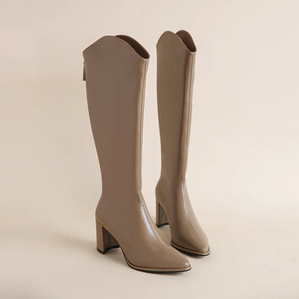 Saffron Knee-High Boot (Beige)