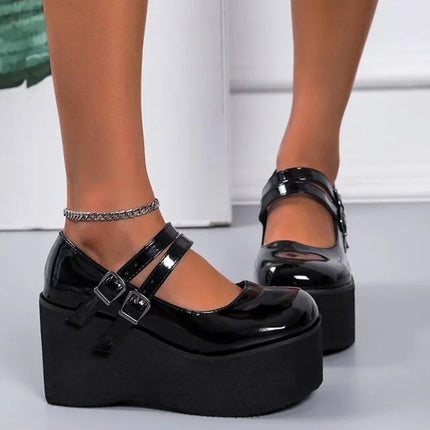 Midnight Mary Janes (Black Matte)