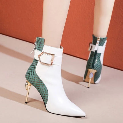 Sienna Heel (White/Green)