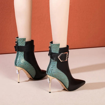Sienna Heel (Black/Green)