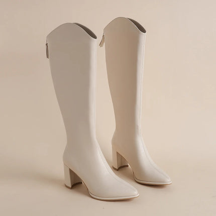 Saffron Knee-High Boot (Beige)