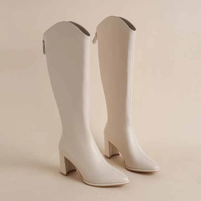 Saffron Knee-High Boot (Beige)