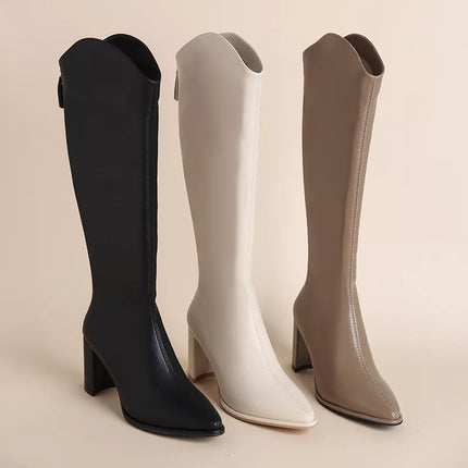 Saffron Knee-High Boot (Beige)