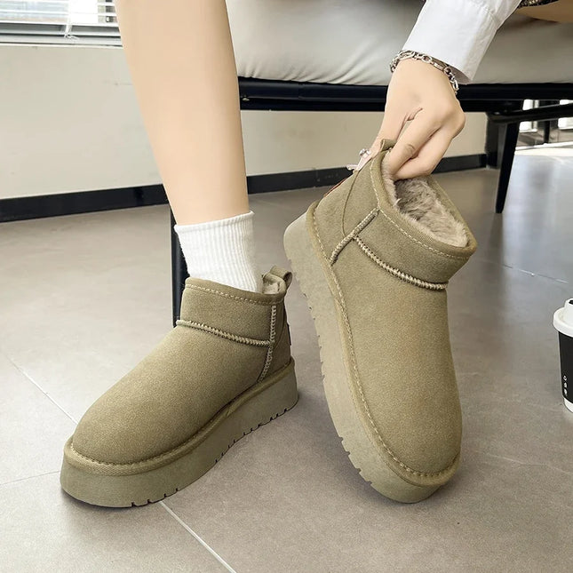 Thalia Fuzzie Boot (Green)