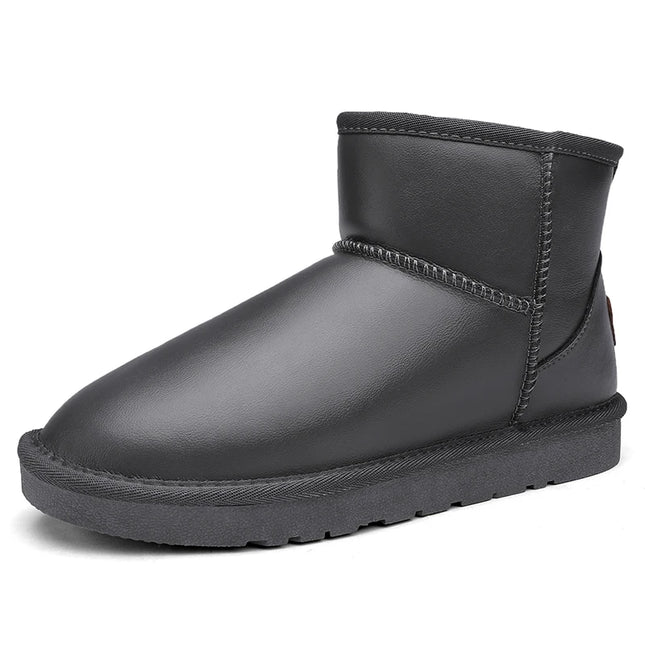 Freya Fuzzie Boot (Black Leather)