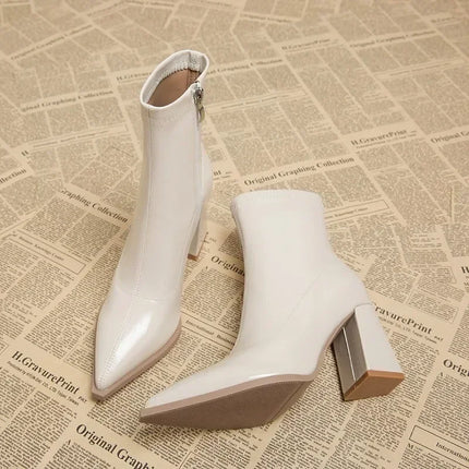 Gwendolyn Ankle Boots (Beige)