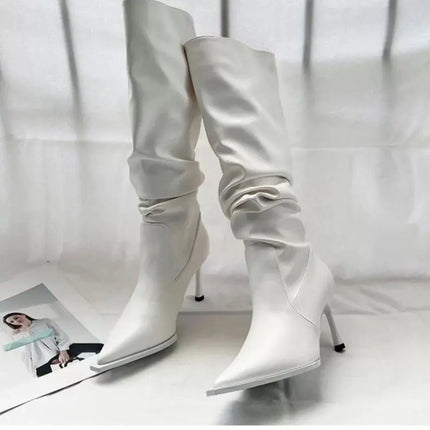 Celestia Stiletto Boots (Black)