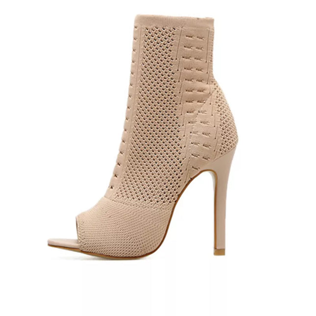 Elara Peep-Toe Heel (Beige)