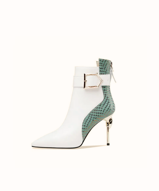 Sienna Heel (White/Green)